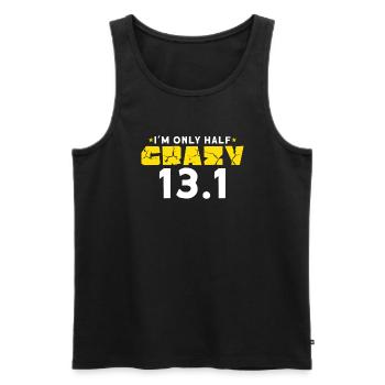 Finalistes du semi-marathon des coureurs - Débardeur bio Premium Homme - noir - Devant - Michal (187cm)