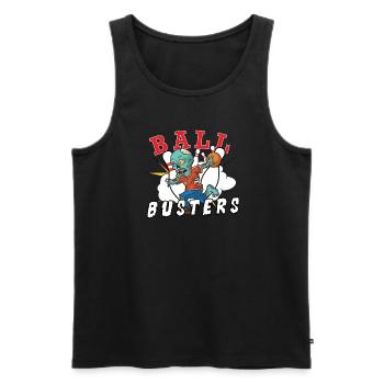 Funny Bowling Team Bowler Strike Zombie - Men's Premium Organic Tank Top - black - Front - AI Model Male 178 light (178cm)