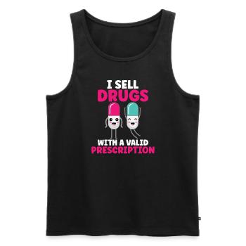 Funny pharmacist-pharmacy-technician-pharmacy - Men's Premium Organic Tank Top - black - Front - Michal (187cm)