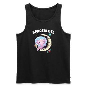 Axolotl Astronaut Astronomy Solar System Poison - Men's Premium Organic Tank Top - black - Front - Michal (187cm)