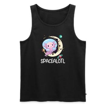Axolotl Astronaut Astronomy Solar System Poison - Men's Premium Organic Tank Top - black - Front - Michal (187cm)