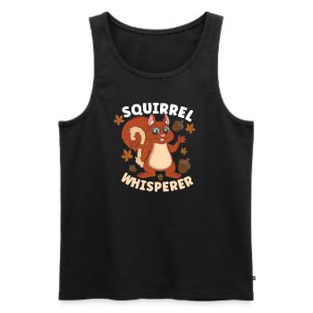 Funny Squirrel Fan Squirrel Lover Chipmunk Addict - Männer Premium Bio Tank Top - Schwarz - Vorne - AI Model Male 178 light (178cm)