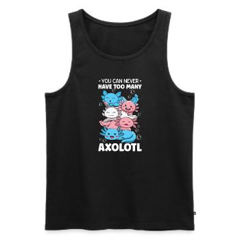 Axolotl Amphibian Funny Coolalotl - Männer Premium Bio Tank Top - Schwarz - Vorne - Michal (187cm)