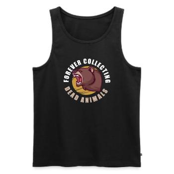 Funny taxidermy taxidermy hunting trophy - Men's Premium Organic Tank Top - black - Front - Michal (187cm)
