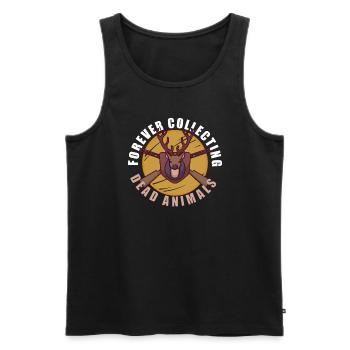 Funny taxidermy taxidermy hunting trophy - Men's Premium Organic Tank Top - black - Front - Michal (187cm)