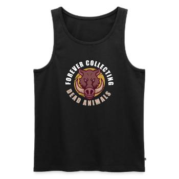 Funny taxidermy taxidermy hunting trophy - Men's Premium Organic Tank Top - black - Front - Michal (187cm)