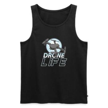 Drohne Pilot Opa Geschenkidee Alter Mann Mit - Männer Premium Bio Tank Top - Schwarz - Vorne - AI Model Male 178 light (178cm)