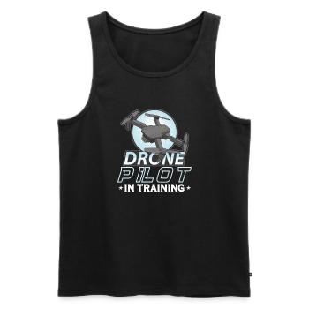 Drohne Pilot Opa Geschenkidee Alter Mann Mit - Männer Premium Bio Tank Top - Schwarz - Vorne - AI Model Male 178 light (178cm)