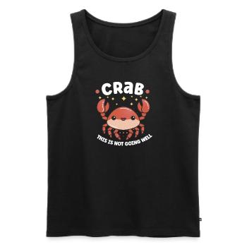 Krabbenkrabbenkrabbenflüsterer Krabbenjagdfischer - Männer Premium Bio Tank Top - Schwarz - Vorne - AI Model Male 178 light (178cm)