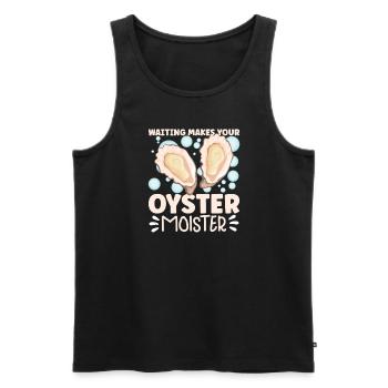Amateurs d’huîtres Drôle d’huîtres Shucker d’huîtres - Débardeur bio Premium Homme - noir - Devant - Michal (187cm)