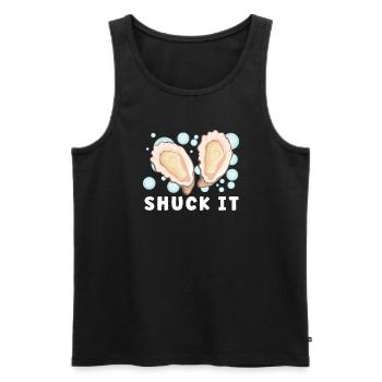 Auster-liebhaber Lustige Auster Auster Shucker - Männer Premium Bio Tank Top - Schwarz - Vorne - Michal (187cm)