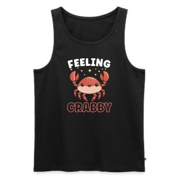 Crab Crab Shrimp Whisperer Crab Hunting Fisherman - Men's Premium Organic Tank Top - black - Front - Michal (187cm)