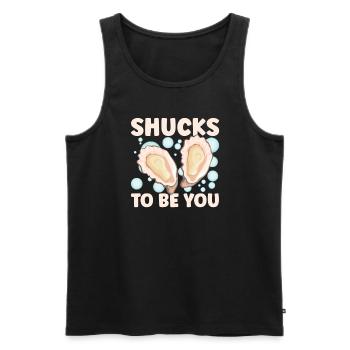Auster-liebhaber Lustige Auster Auster Shucker - Männer Premium Bio Tank Top - Schwarz - Vorne - Michal (187cm)
