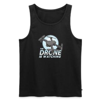 Drohne Pilot Opa Geschenkidee Alter Mann Mit - Männer Premium Bio Tank Top - Schwarz - Vorne - AI Model Male 178 light (178cm)