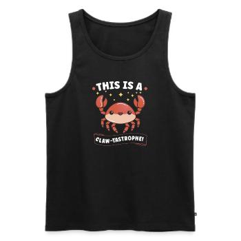 Krabbenkrabbenkrabbenflüsterer Krabbenjagdfischer - Männer Premium Bio Tank Top - Schwarz - Vorne - AI Model Male 178 light (178cm)