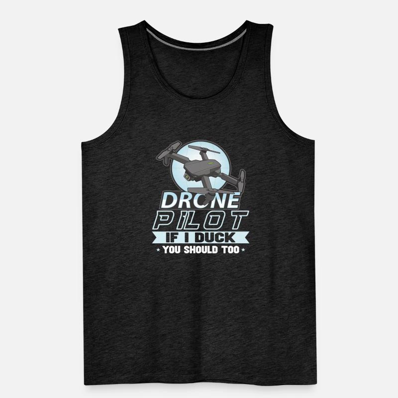 Drohne Pilot Opa Geschenkidee Alter Mann Mit Männer Premium Bio Tank Top