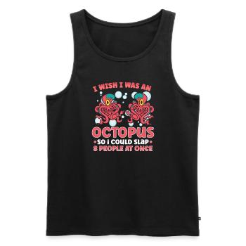 Octopus Marine Animals Sea Creature Squid Poison - Men's Premium Organic Tank Top - black - Front - AI Model Male 178 light (178cm)