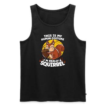 Funny Squirrel Fan Squirrel Lover Chipmunk Addict - Männer Premium Bio Tank Top - Schwarz - Vorne - AI Model Male 178 light (178cm)