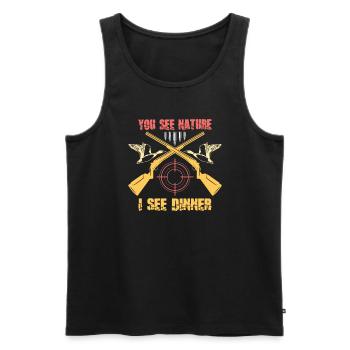 Duck Hunt Duck Hunter Bird Hunting Duck Hunting - Men's Premium Organic Tank Top - black - Front - Michal (187cm)