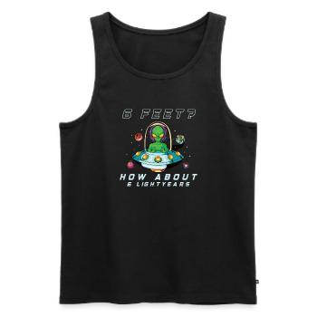 Alien Extraterrestrial Area 51 Ufo Space Geek - Männer Premium Bio Tank Top - Schwarz - Vorne - Michal (187cm)