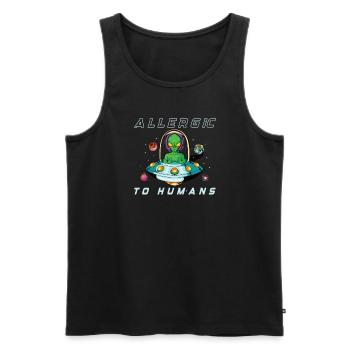 Alien Extraterrestrial Area 51 Ufo Space Geek - Männer Premium Bio Tank Top - Schwarz - Vorne - Michal (187cm)