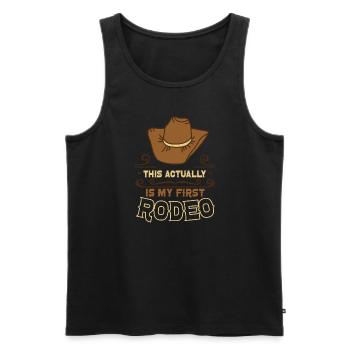 Rodeo Bull Riding Livestock Show Farmer Cattle - Männer Premium Bio Tank Top - Schwarz - Vorne - Michal (187cm)