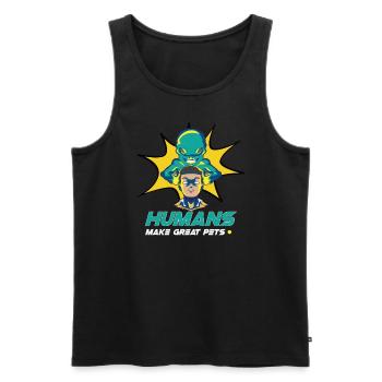 Alien Extraterrestrial Area 51 Ufo Space Geek - Männer Premium Bio Tank Top - Schwarz - Vorne - Michal (187cm)
