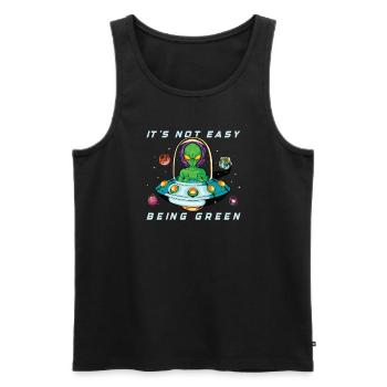 Alien Extraterrestrial Area 51 Ufo Space Geek - Männer Premium Bio Tank Top - Schwarz - Vorne - Michal (187cm)