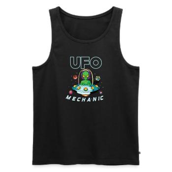 Alien Extraterrestrial Area 51 Ufo Space Geek - Männer Premium Bio Tank Top - Schwarz - Vorne - AI Model Male 178 light (178cm)