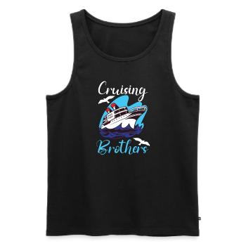 Boating Boat Captain Cruise Ship - Men's Premium Organic Tank Top - black - Front - Michal (187cm)
