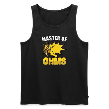 Electrician Electrical Engineer Lineman Electrical - Men's Premium Organic Tank Top - black - Front - AI Model Male 178 light (178cm)