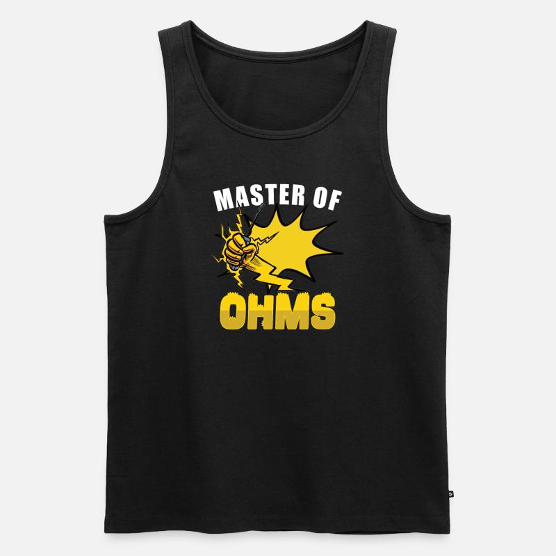 Electrician Electrical Engineer Lineman Electrical - Männer Premium Bio Tank Top - Schwarz