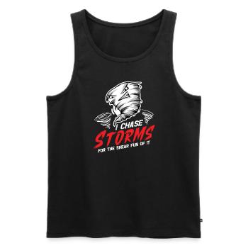 Meteorologie-kindertornado-sturm, Der Sturm-fan - Männer Premium Bio Tank Top - Schwarz - Vorne - AI Model Male 178 light (178cm)