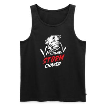 Meteorologie-kindertornado-sturm, Der Sturm-fan - Männer Premium Bio Tank Top - Schwarz - Vorne - AI Model Male 178 light (178cm)