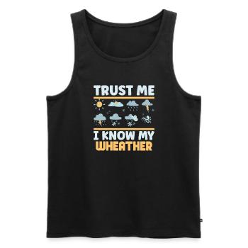 Funny Meteorology Meteorologist Weather Lover - Männer Premium Bio Tank Top - Schwarz - Vorne - AI Model Male 178 light (178cm)