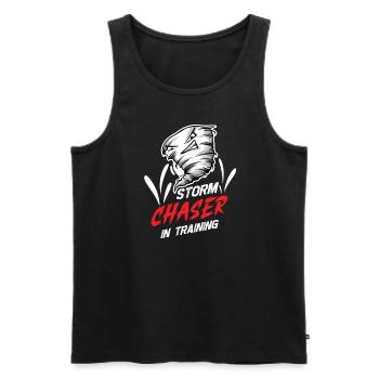 Meteorologie-kindertornado-sturm, Der Sturm-fan - Männer Premium Bio Tank Top - Schwarz - Vorne - AI Model Male 178 light (178cm)