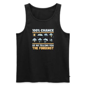 Funny Meteorology Meteorologist Weather Lover - Männer Premium Bio Tank Top - Schwarz - Vorne - AI Model Male 178 light (178cm)
