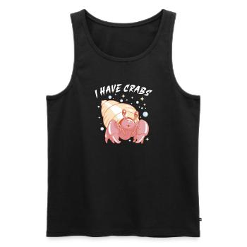 Hermit Crab Crabbing Crab Whisperer Crab Hunting - Men's Premium Organic Tank Top - black - Front - AI Model Male 178 light (178cm)