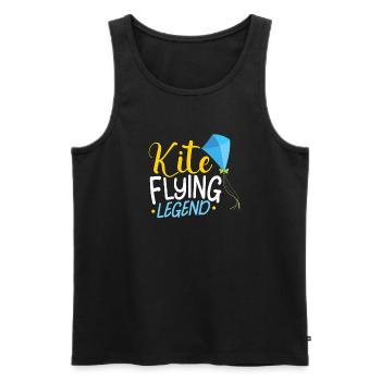 Kite Flying Kite Fan For Fite Flying Lovers - Men's Premium Organic Tank Top - black - Front - AI Model Male 178 light (178cm)