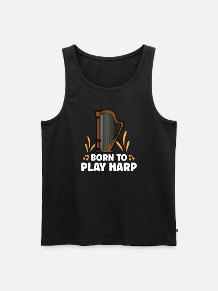 Harfenmusikinstrument Harfenlehrer - Männer Premium Bio Tank Top - Schwarz