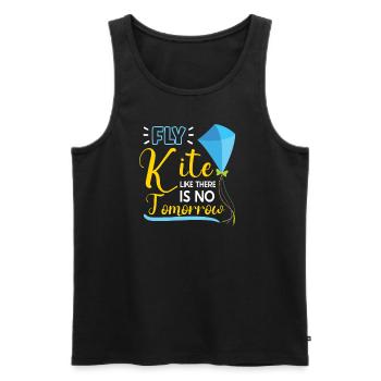 Kite Flying Kite Fan For Fite Flying Lovers - Men's Premium Organic Tank Top - black - Front - AI Model Male 178 light (178cm)