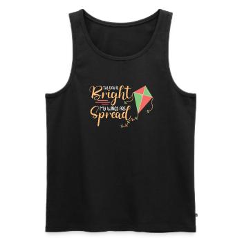 Kite Flying Kite Fan For Fite Flying Lovers - Men's Premium Organic Tank Top - black - Front - AI Model Male 178 light (178cm)