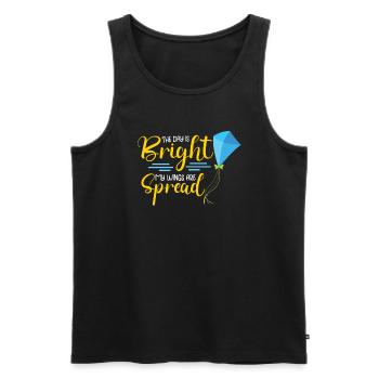 Kite Flying Kite Fan For Fite Flying Lovers - Men's Premium Organic Tank Top - black - Front - AI Model Male 178 light (178cm)