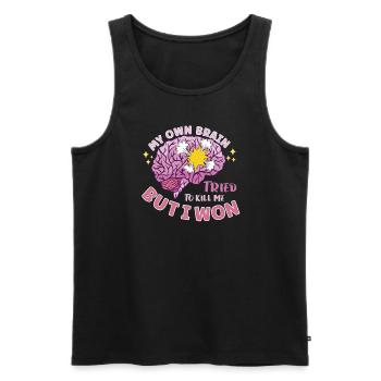 Stroke Survivor Stroke Consciousness - Men's Premium Organic Tank Top - black - Front - Michal (187cm)