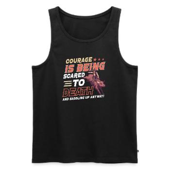 Rodeo Bull Riding Livestock Show Farmer Cattle - Männer Premium Bio Tank Top - Schwarz - Vorne - Michal (187cm)