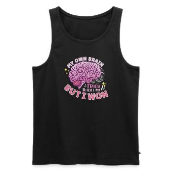 Schlaganfall Survivor Schlaganfall Bewusstsein - Männer Premium Bio Tank Top - Schwarz - Vorne - Michal (187cm)