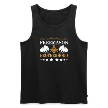 Théories du complot Théoriciens du complot - Débardeur bio Premium Homme - noir - Devant - AI Model Male 178 light (178cm)