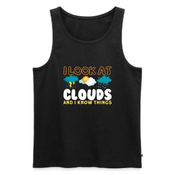Funny Meteorology Meteorologist Weather Lover - Männer Premium Bio Tank Top - Schwarz - Vorne - AI Model Male 178 light (178cm)