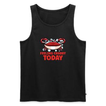 Crab Crab Shrimp Whisperer Crab Hunting Fisherman - Men's Premium Organic Tank Top - black - Front - Michal (187cm)