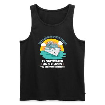 Boating Boat Captain Cruise Ship - Men's Premium Organic Tank Top - black - Front - Michal (187cm)